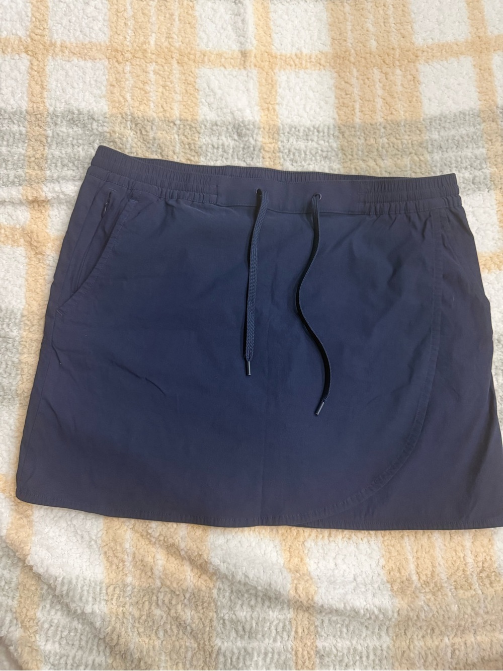 Eddie Bauer Navy Drawstring Mini Skort